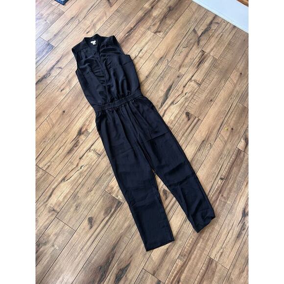 J.Crew size 0 sleeveless black jumpsuit - Picture 1 of 4
